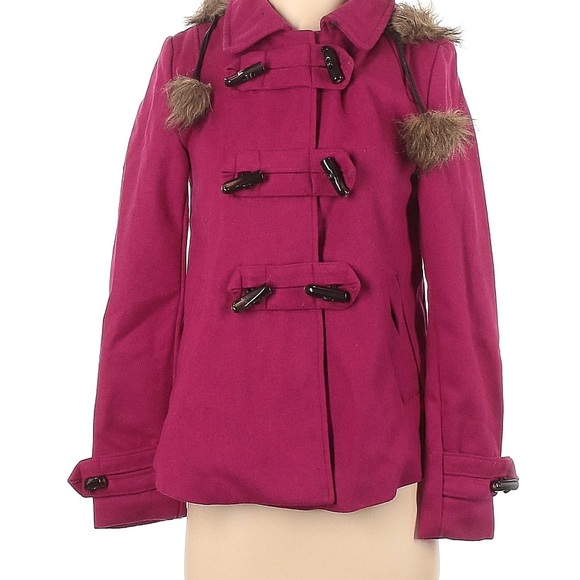 Dollhouse Jackets & Blazers - Vintage Dollhouse faux fur pea coat